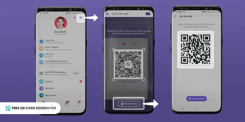 Viber QR code payment
