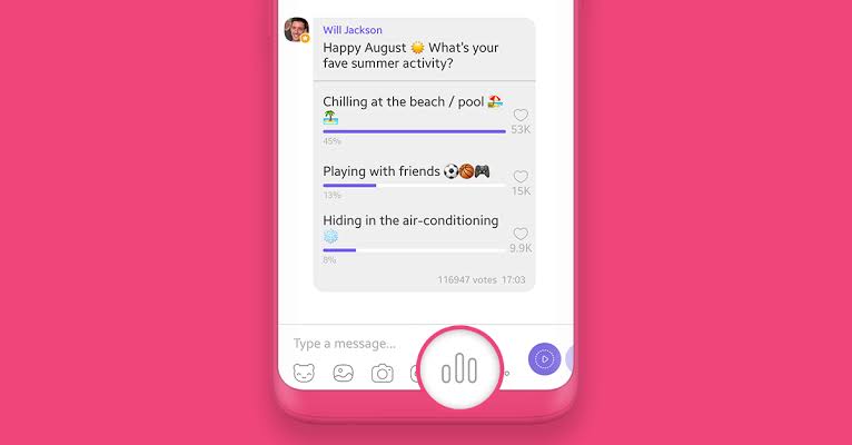 Use Viber Interactive Stickers in Polls