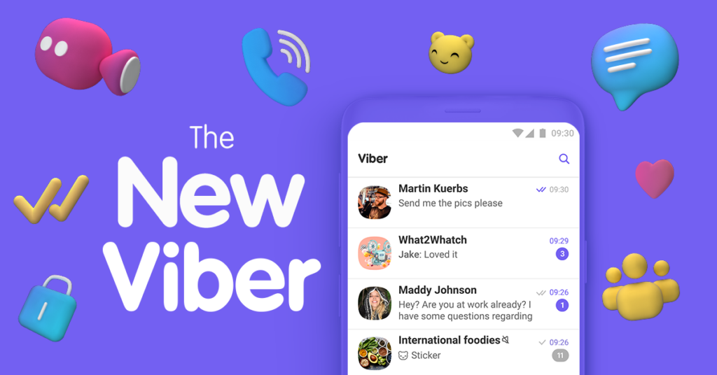 Viber gesture-based navigation