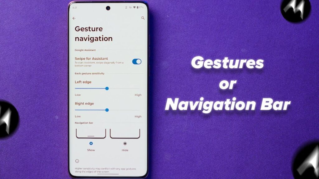 Viber gesture-based navigation