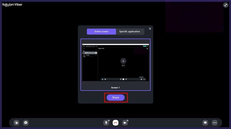 Viber shared screen annotations
