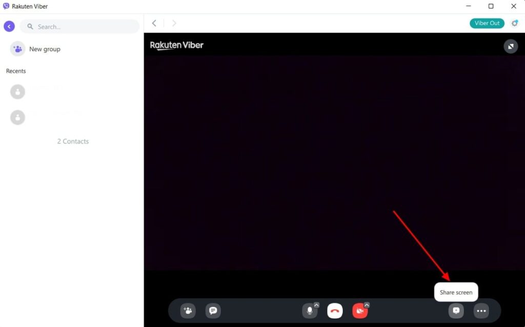 Viber shared screen annotations